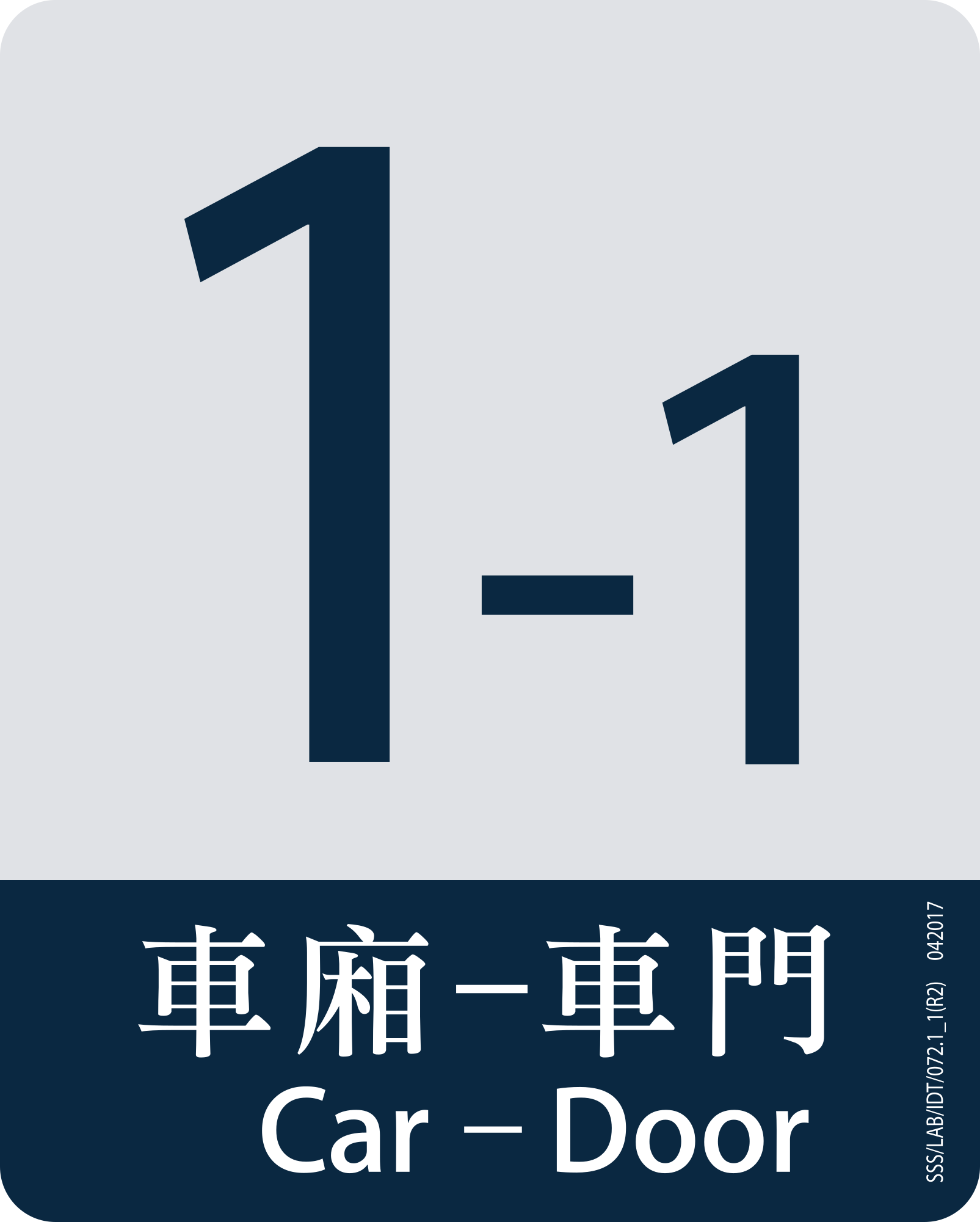 MTR Signage: Car 1-1